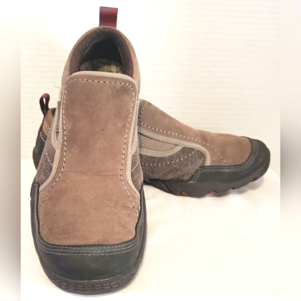 MERRELL Boulder Tan Slip On Suede Hiking Shoes Size 8.5